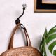 Black Floral Ceramic Iron Wall Hooks